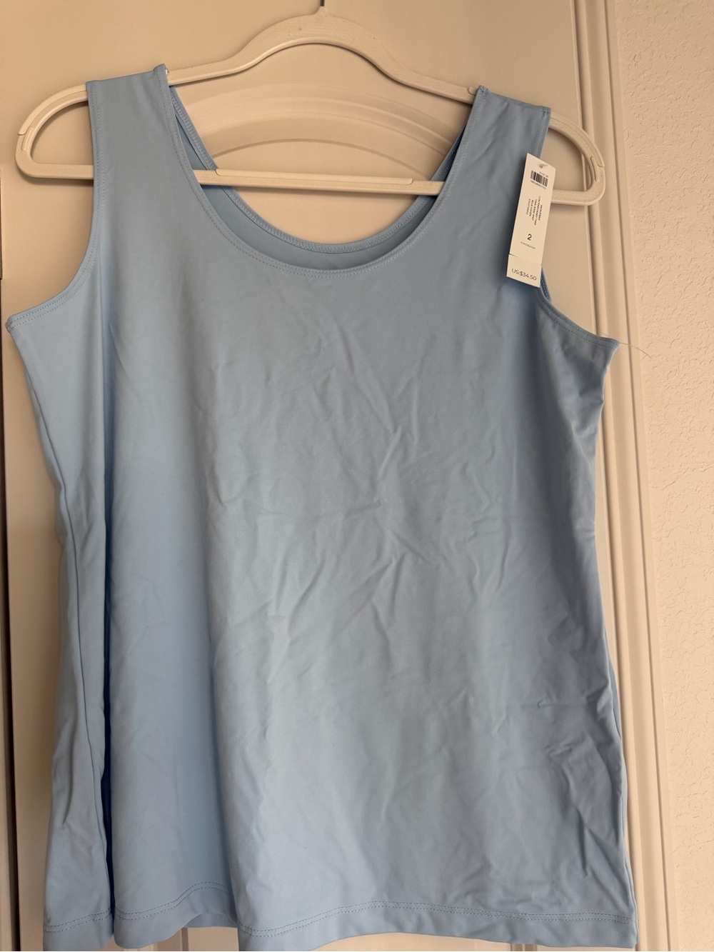 Chicos Blue Haven Women's Sleeveless Microfiber Tank Top Size 2 (L)